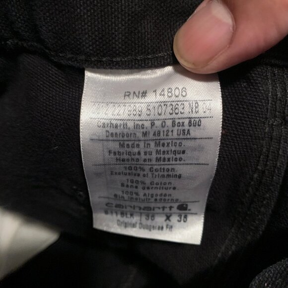 Carhartt B11 BLK Dungaree Work Pants - Picture 4 of 4